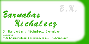 barnabas michalecz business card
